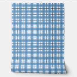 Indian Gingham - Blueberry Soft Blue Tapete
