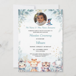 Indian Hair Cutting Zeremony Card, Mundan Einladun Einladung