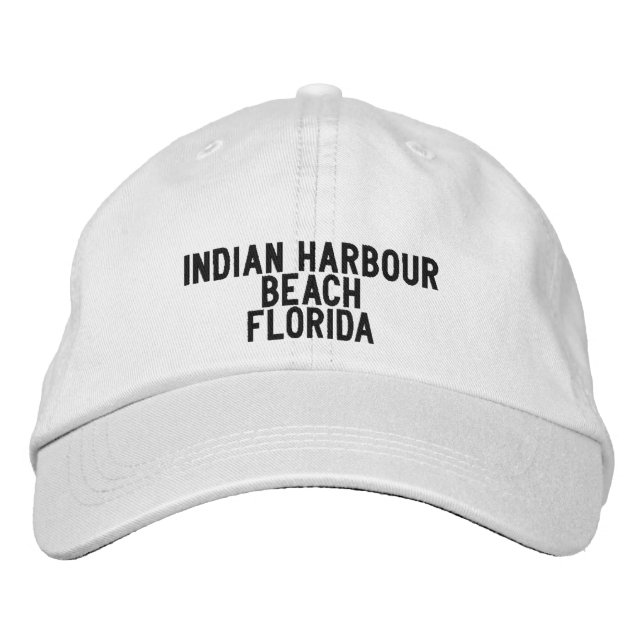 Indian Harbour Beach Florida Hat Bestickte Baseballkappe (Vorderseite)