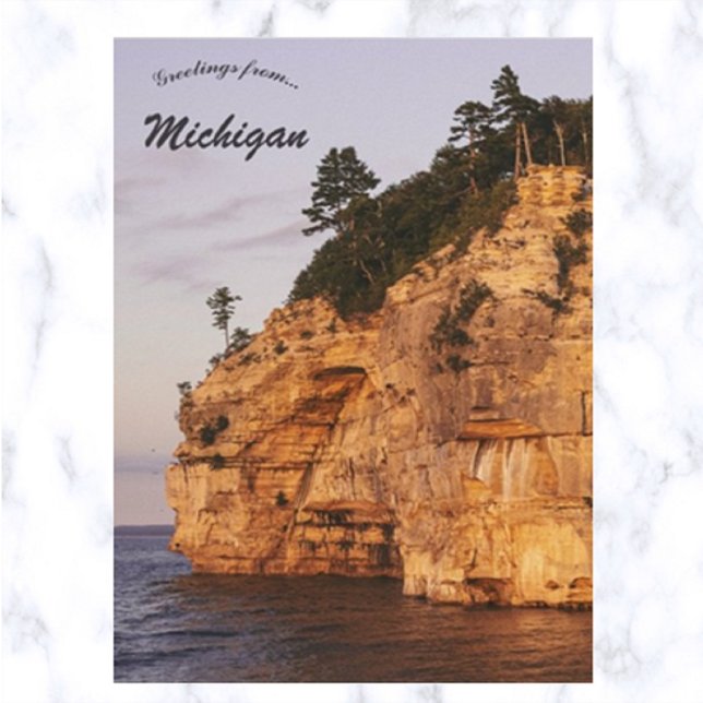 Indian Head Rock Michigan Postkarte (Von Creator hochgeladen)