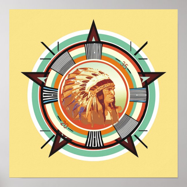 Indian-Head-Testbild Poster (Vorne)