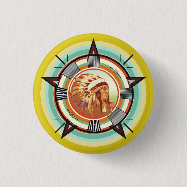 Indian Head-Testmuster Button (Vorderseite)