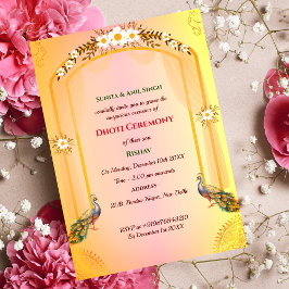 Indian Hindu Boy Dhoti Zeremony Pancha Kattu Einladung