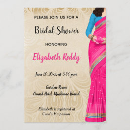 Indian Hindu Bridal Dusche Einladung