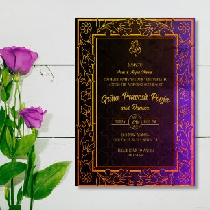 Indian Hindu Housewarming Griha Pravesh Einladung