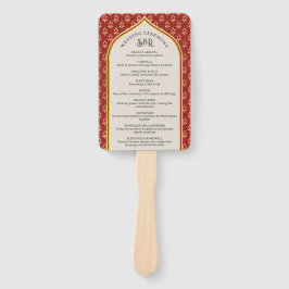 Indian Hindu Saptapadi Wedding Program Fan Fächer