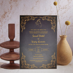 Indian Hindu Wedding Custom Foto Ganesha Logo Einladung