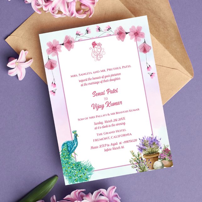 Indian Hindu Wedding Ganesha Einladung (Von Creator hochgeladen)