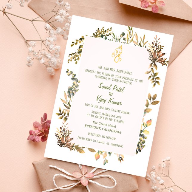 Indian Hindu Wedding Ganesha Einladung (Von Creator hochgeladen)