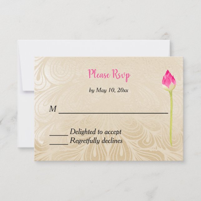 Indian Hindu Wedding Invitation UAWG RSVP Karte (Vorderseite)