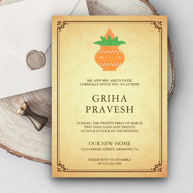 Indian Housewarming Party Griha Pravesh Einladung (Von Creator hochgeladen)