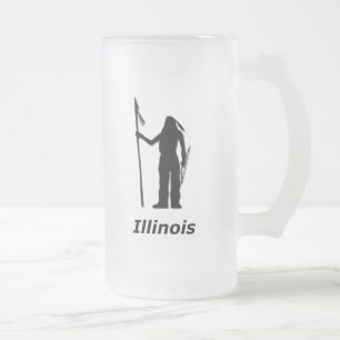 Indian Illinois Mattglas Bierglas