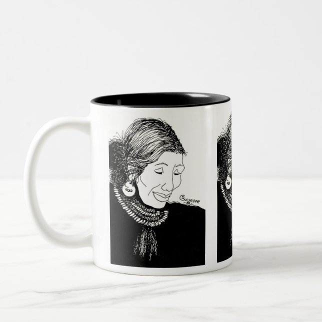 Indian Lady Mug Zweifarbige Tasse (Links)