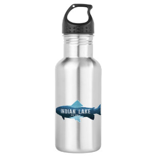 Indian Lake New York Fish Edelstahlflasche