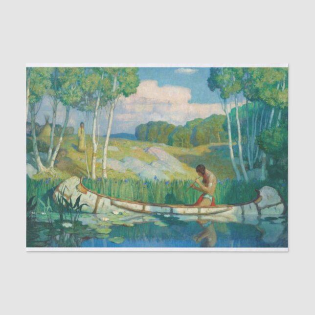 Indian Liebe Call von Newell Convers Wyeth Seidenpapier (Vorderseite)
