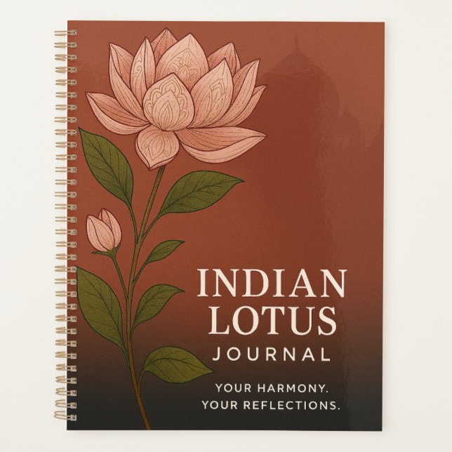 Indian Lotus Journal: Nature-Inspired Notebook for (Devant)