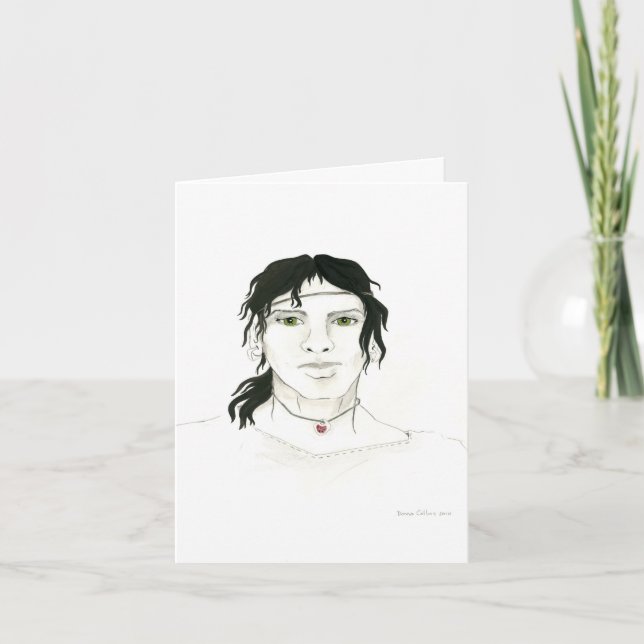 Indian Man Note Card Karte (Vorderseite)