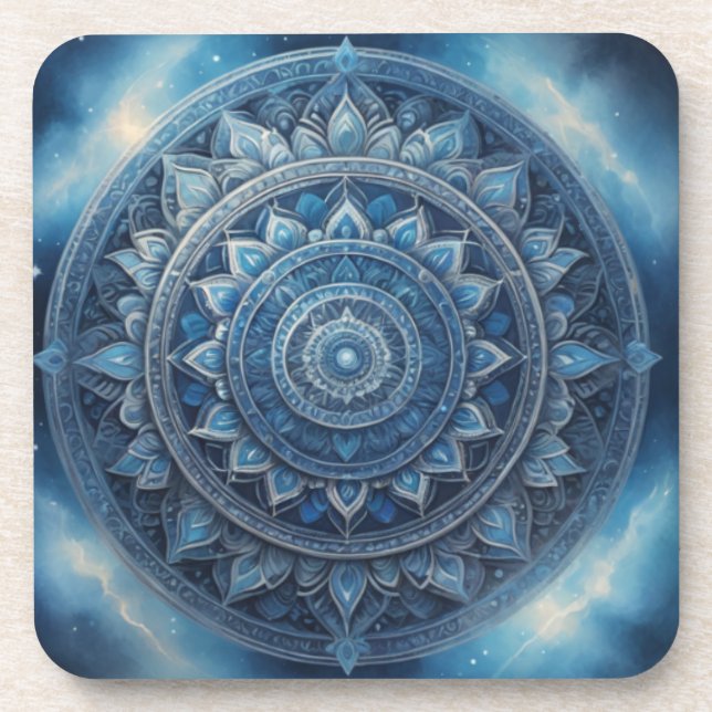 Indian Mandala Art Untersetzer - Handgemachte Lebe (Vorderseite)