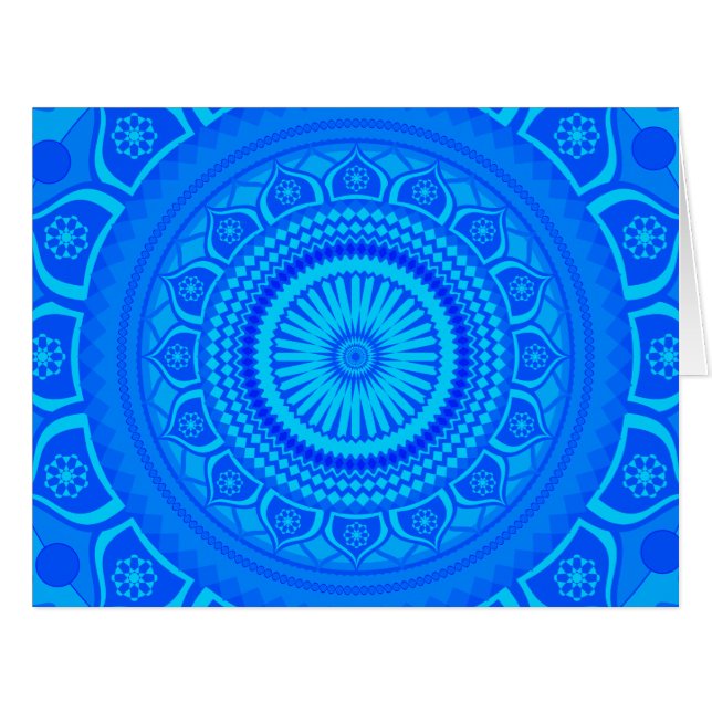 Indian Mandala Blue (Vorderseite (Horizontal))