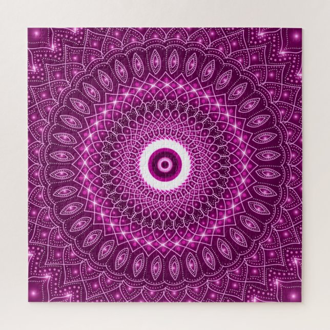 Indian Mandala pink Moderne Moderne Stilvolle Yoga (Vertikal)
