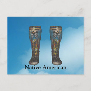Indian Mans Boots Postcard Postkarte