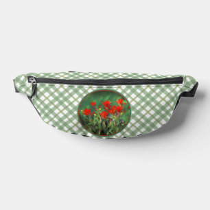 Indian Paintbrush Original-Wildblumen-Kunstwerk Ma Bauchtasche
