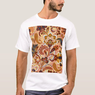 Indian Paisley: Blumenbraun Vintag T-Shirt