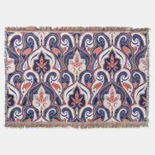 Indian Paisley: Blumenmedaille Nahtlos. Decke