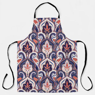 Indian Paisley: Blumenmedaille Nahtlos. Schürze