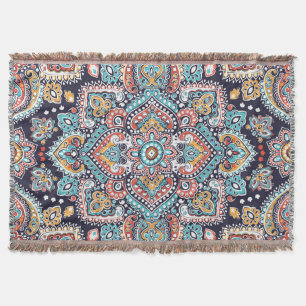 Indian Paisley: Ethnisches Mandala Muster Decke
