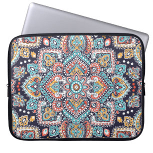 Indian Paisley: Ethnisches Mandala Muster Laptopschutzhülle