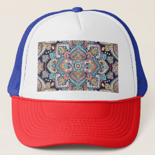 Indian Paisley: Ethnisches Mandala Muster Truckerkappe