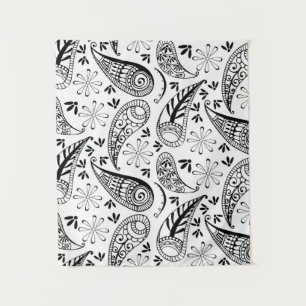 Indian Paisley Pattern Mankolam Wandteppich