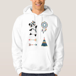 Indian Panda Bear Sticker Set Teepe Hoodie