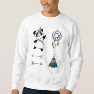 Indian Panda Bear Sticker Set Teepe Sweatshirt
