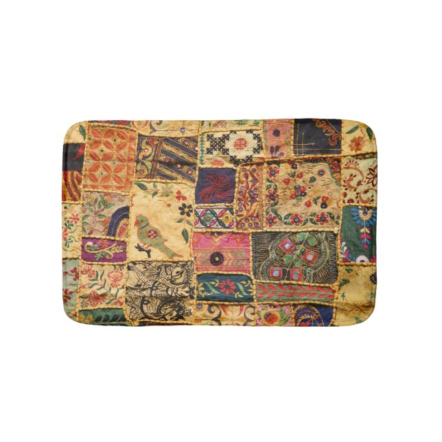 Indian Patchwork: Hampi Market Cloth. Badematte (Vorderseite)