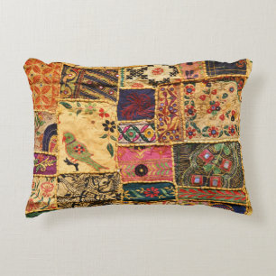 Indian Patchwork: Hampi Market Cloth. Dekokissen