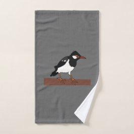 Indian Pied Myna Bird Art Handtuch