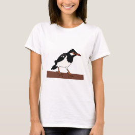 Indian Pied Myna Bird Art T-Shirt