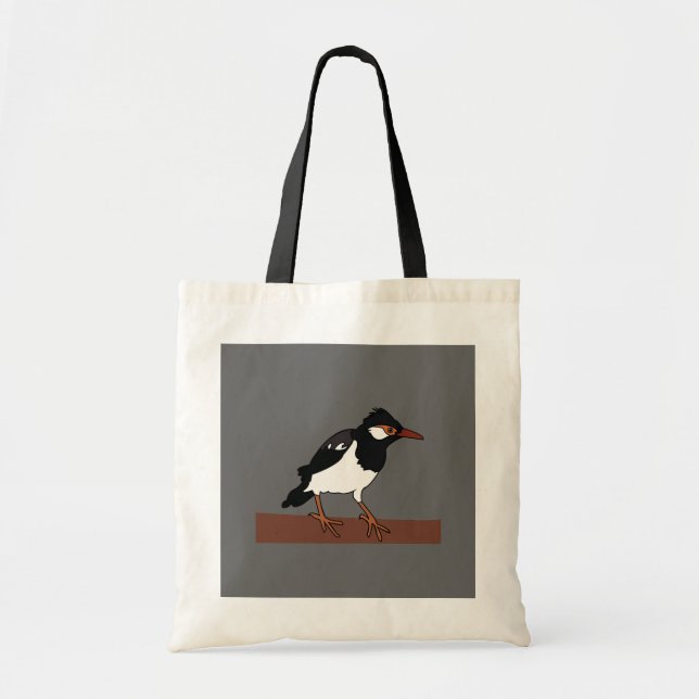 Indian Pied Myna Bird Art Tragetasche (Vorne)