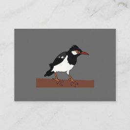 Indian Pied Myna Bird Art Visitenkarte