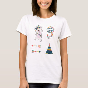 Indian Polar Bear Sticker Set Bär Dreamcatcher T-Shirt
