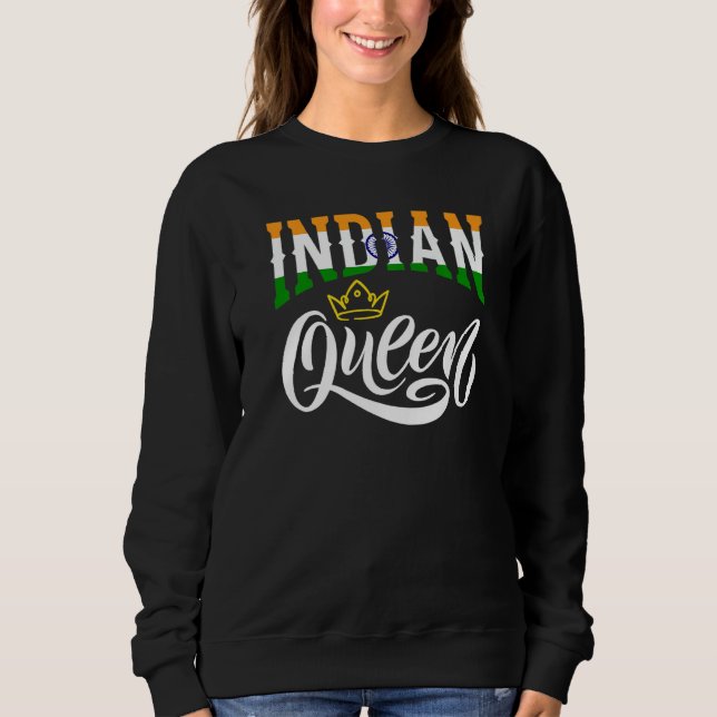 Indian Queen King India Indian India Flag Premium Sweatshirt (Vorderseite)