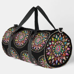 Indian Rainbow Mandala Large Duffel Bag Duffle Bag