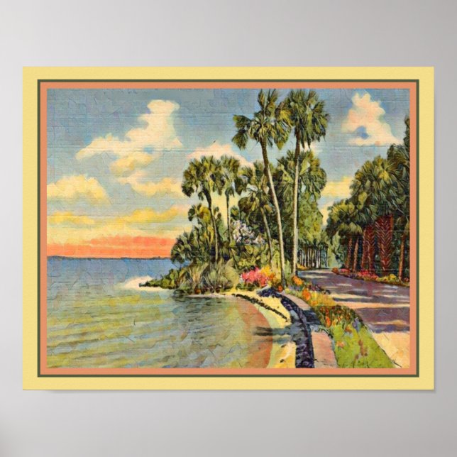Indian River Florida Tropical Poster (Vorne)