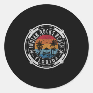 Indian Rocks Beach Florida Sommerurlaub Vintag Runder Aufkleber