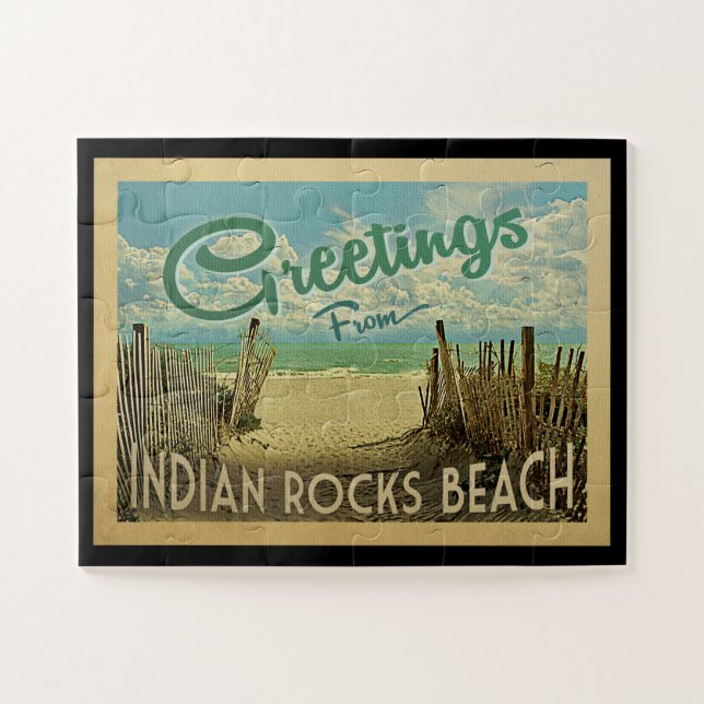 Indian Rocks Beach Vintage Travel (Horizontal)