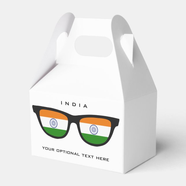 Indian Shades benutzerdefinierte Text- und Farbfav Geschenkschachtel (Vorderseite)