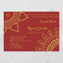 Indian SIkh Ik Onkar Wedding Invite Mehndi Sangeet