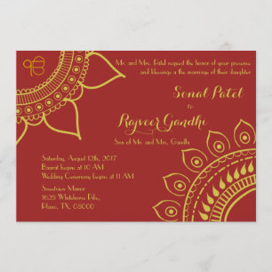 Indian SIkh Ik Onkar Wedding Invite Mehndi Sangeet Einladung